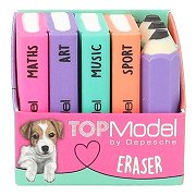 TOPModel Radiergummi-Set – Mini-Schulbücher und Bleistifte