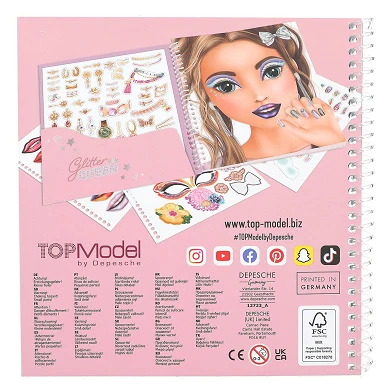 TOPModel Dress Me Up Face Glitter Queen Stickerbuch