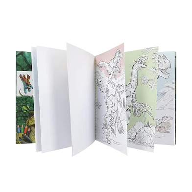 Livre de coloriage Dino World avec paillettes