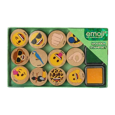 Ensemble de tampons en bois Emoji