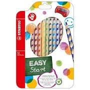STABILO EASYcolors Crayons de couleur droitier - 12 pièces + taille-crayon