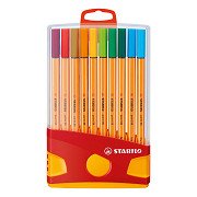 STABILO point 88 Colorparade Rot/Orange, 20 Stk.
