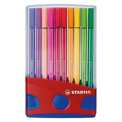 STABILO Pen 68 - Feutre - ColorParade - Set 20 Pièces - Rouge