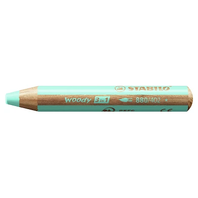 STABILO woody 3 en 1 - Crayon de couleur multi-talents - Bleu pastel