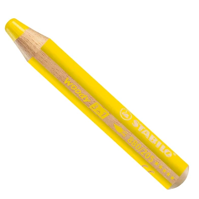 STABILO woody 3 en 1 - Crayon de couleur multi-talents - Jaune