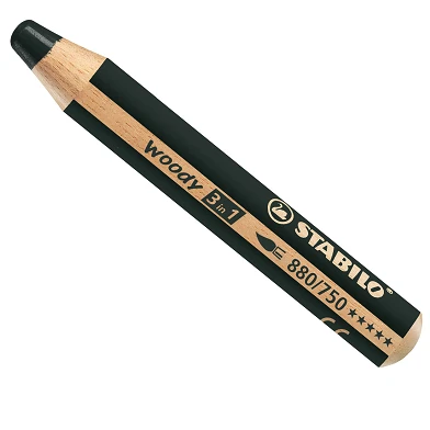 STABILO woody 3 en 1 - Crayon de couleur multi-talents - Noir