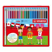 STABILO color - Crayon de couleur - Métal Set de 24 Pièces