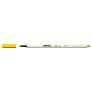 STABILO Pen 68 Brush - Viltstift - Geel (44)