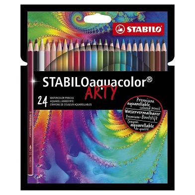 STABILO Aquacolor - Crayons de couleur aquarelle - ARTY - Set 24 Pcs.