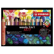 STABILO Woody ARTY Buntstifte - 10 Farben + Anspitzer