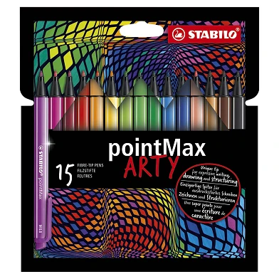 STABILO pointMax - Hardtip Fineliner - ARTY - Set 15 Pièces