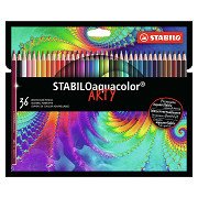 STABILO Aquacolor Crayons de couleur ARTY trousse à crayons, 36 pcs.