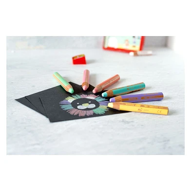 STABILO woody 3 en 1 - Crayons de couleur aux multiples talents - Set 18 Pièces + Taille-Crayon