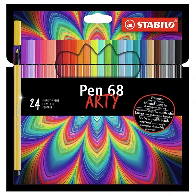 STABILO Pen 68 - Feutre - ARTY - Coffret de 24 pièces