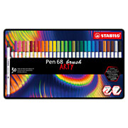 STABILO Pen 68 Brush ARTY Metalletui, 30 Stck.