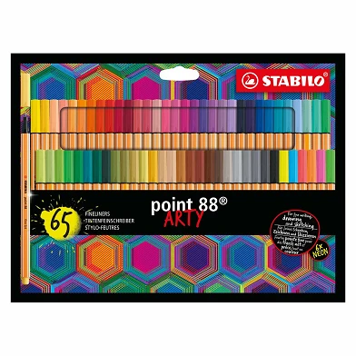 STABILO point 88 - Fineliner - ARTY - Coffret de 65 pièces