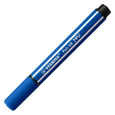 STABILO Pen 68 MAX - Feutre à pointe biseautée épaisse - bleu foncé