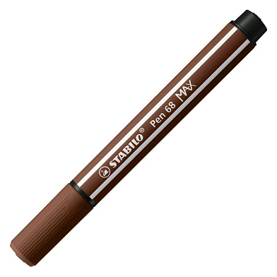 STABILO Pen 68 MAX - Feutre à pointe biseautée épaisse - marron