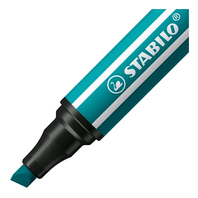 STABILO Pen 68 MAX – Filzstift mit dicker Keilspitze – Türkisblau