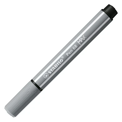 STABILO Pen 68 MAX - Feutre à pointe biseautée épaisse - Gris Froid Moyen