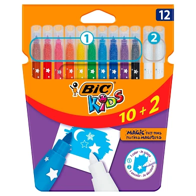 BIC Kids Coloriage & Effacement, 10 + 2 gratuits