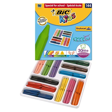 BIC Kids Plastidecor Triangle Crayon, 144e.