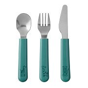 Mepal Mio Kinderbesteck-Set - Deep Turquoise, 3-tlg.