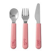 Mepal Mio Kinderbesteck-Set - Deep Pink, 3-tlg.