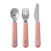 Mepal Mio Kinderbesteck-Set - Blumen & Schmetterlinge, 3-tlg.