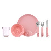 Lobbes Mepal Mio Kinderservies - Deep Pink. 6dlg. aanbieding