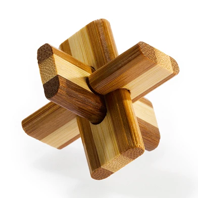 Puzzle cérébral en bambou 3D Doublecross **