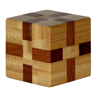 Cube de puzzle cérébral en bambou 3D ***