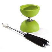 Gummi-Diabolo mit Aluminiumstäben - Grün