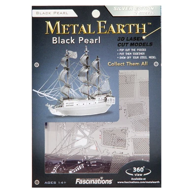 Metal Earth Piratenschiff Black Pearl Silver Edition