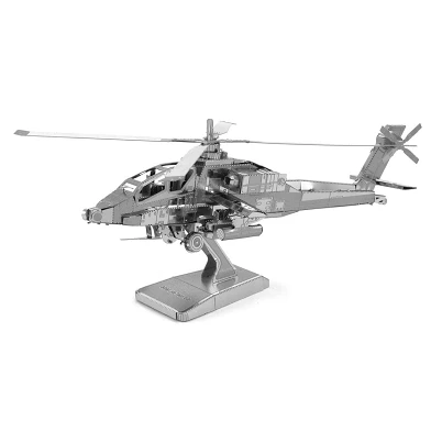 Metal Earth AH-64 Apache Édition Argent