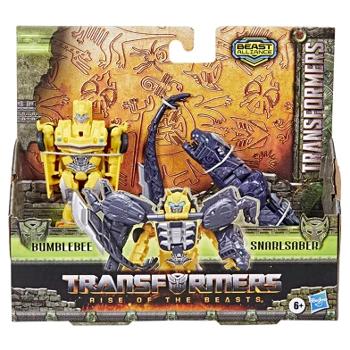 Transformers Rise of the Beasts Beast Combiner Figurines d'action – Bumblebee et Snarlsaber