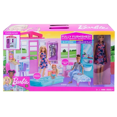 Barbie -Haus mit Puppe