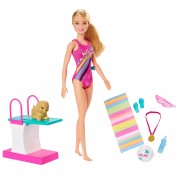 Lobbes Barbie Dreamhouse Adventures Barbie in zwempak aanbieding