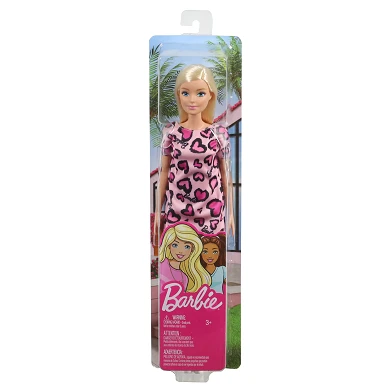 Barbie pop met klassieke outfit - Roze jurk