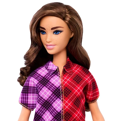 Barbie Fashionista Pop - Geruite Jurk