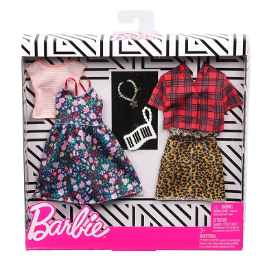 Barbie Fashions Outfits 2-pack Floral & Gingham