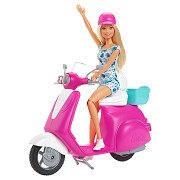 Lobbes Barbie Pop met Scooter aanbieding
