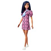 Barbie Puppe Fashionistas Doll - Rosa Kleid mit Aufdruck