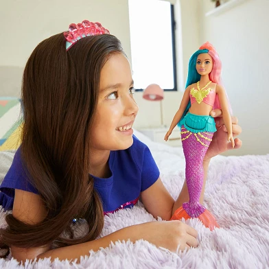 Barbie Dreamtopia Zeemeermin met Roze en Blauw Haar