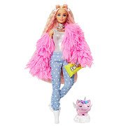 Barbie Extra Doll - Flauschige rosa Jacke
