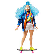 Barbie Extra Puppe - Blaues Afro-Haar