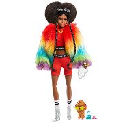 Barbie Extra Puppe - Regenbogenmantel
