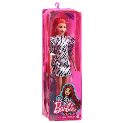 Barbie Fashionista Pop - Zwart/wit jurkje
