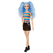 Barbie Fashionista Pop - Regenboogtopje & Zwart Rokje