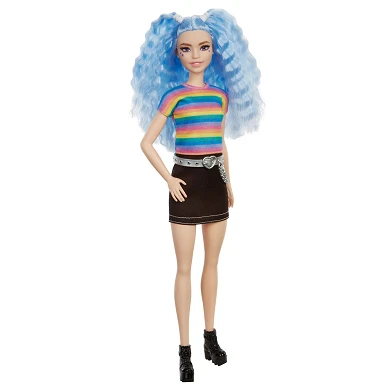 Barbie Fashionista Pop - Regenboogtopje & Zwart Rokje